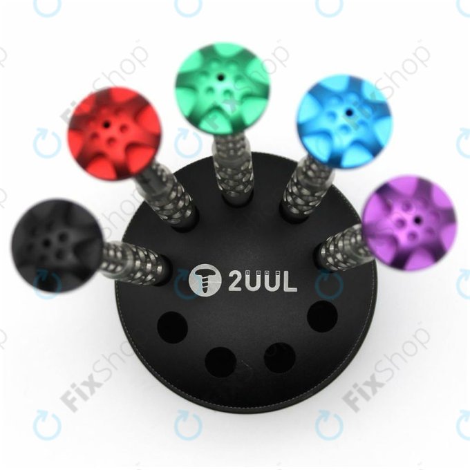 2UUL - Porte-tournevis rotatif 9 pièces (noir)