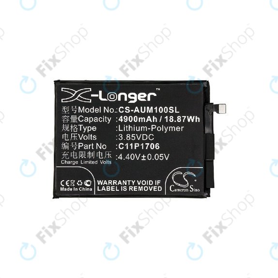 Batterie pour Asus Zenfone Max Pro M1 ZB602KL, 4900mAh, Li-Pol, 3.85V, 0B200-02870200, HQ