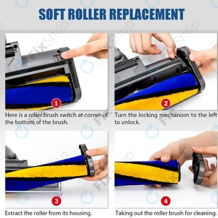Dyson V12 - Tete de sol avec lumiere verte LED