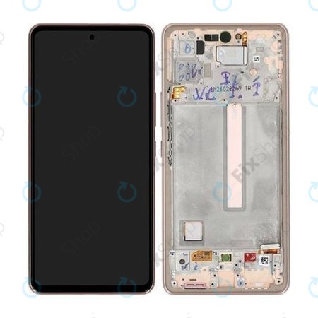 Samsung Galaxy A53 5G A536B - Écran LCD + Écran Tactile + Cadre (Awesome Peach) - GH82-28024D, GH82-28025D Genuine Service Pack