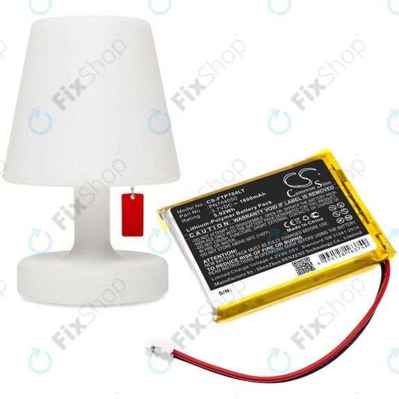 Batterie pour Fatboy Edison the Petit, LED Table Lamp Edison, 1600mAh, Li-Pol, 3.7V, PN704050, HQ