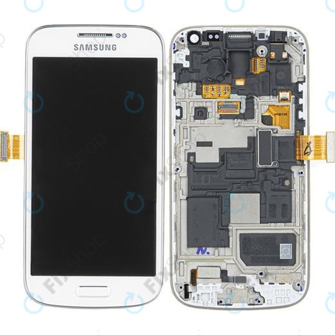 Samsung Galaxy S4 Mini i9195 - Écran LCD + Ecran Tactile + Cadre (White Frost) - GH97-14766B Genuine Service Pack