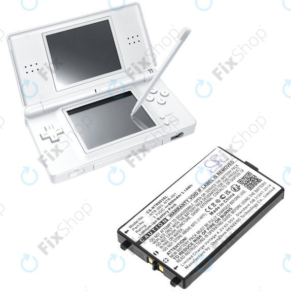 Batterie pour Nintendo, 850mAh, Li-Ion, 3.7V, NTR-003, HQ
