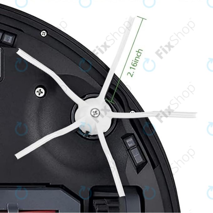 Kit de pièces de rechange pour Xiaomi Roborock Q7+, Q7 Max, Q7 Max+ (1x Brosse principale, 2x Filtre, 2x Brosse latérale – blanche)