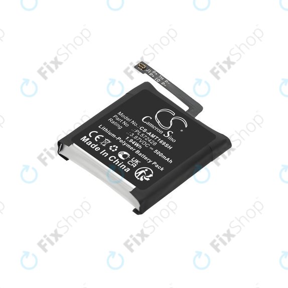 Batterie pour Amazfit T-Rex 2, A2169, A2170, 500mAh, Li-Pol, 3.87V, PL572428, HQ