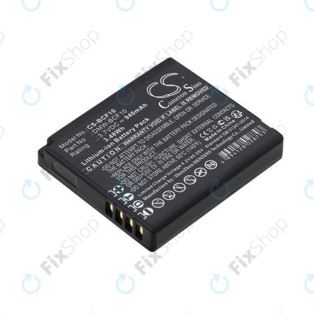 Batterie pour Panasonic Lumix DMW-BCF10, 940mAh, Li-Ion, 3.7V, DMW-BCF10, HQ