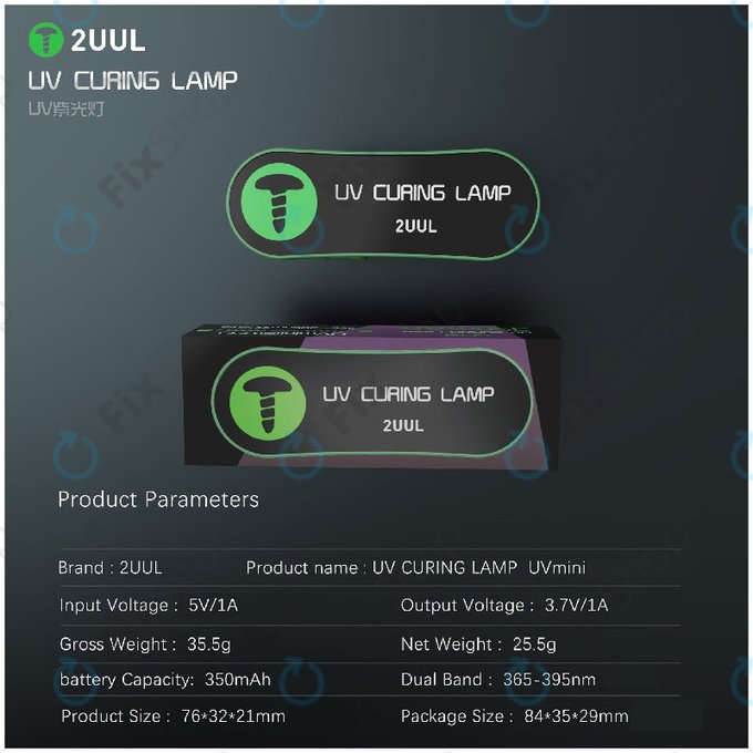 Mini lampe de polymérisation UV, 2UUL SC08