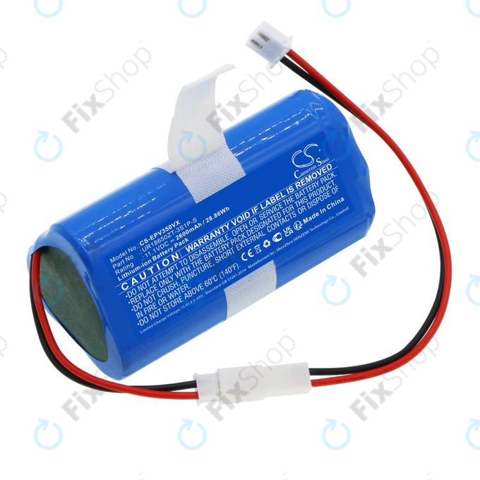 Batterie pour Electropan Ilife V3S, 2600mAh, Li-Ion, 11.1V, UR18650ZT-3S1P-S, HQ