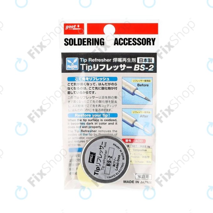 Goot BS-2 - Pâte rafraîchissante pour pointes de soudure sans plomb