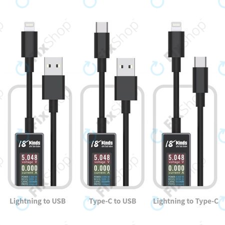AV-Line - Câble de chargement à détection intelligente (Lightning - USB-A)
