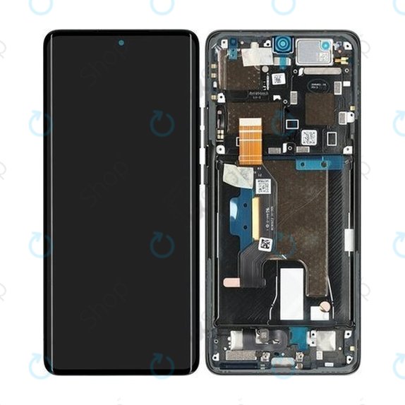 Motorola Edge 50 Ultra - Écran LCD + Écran tactile + Cadre (Forest Grey) - 5D68C24483 Genuine Service Pack