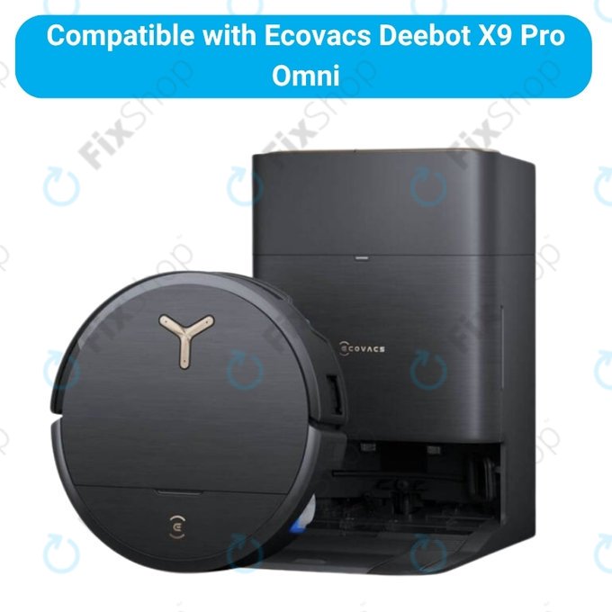 Kit de pièces de rechange pour Ecovacs Deebot X9 Pro Omni (1x Brosse principale, 2x Filtre, 2x Brosse latérale, 2x Chiffon de vadrouille, 2x Sac à poussière)
