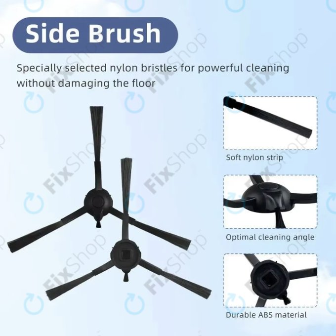 Brosse latérale, 2 pièces pour Rowenta X-plorer S65, S65+, S70, S70+, S75s, S75s+