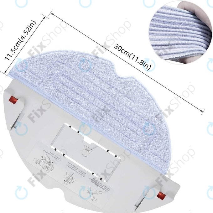Chiffon de vadrouille, 2 pièces, Microfibre pour Xiaomi Roborock S7, S7+, S7 MaxV, S7 MaxV Ultra, S7 Pro Ultra, S8, S8+, T7S Plus