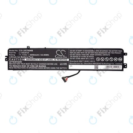 Batterie pour Lenovo Ideapad 700, Legion Y520, R720, 4050mAh, Li-Ion, 11.1V, L14M3P24, HQ