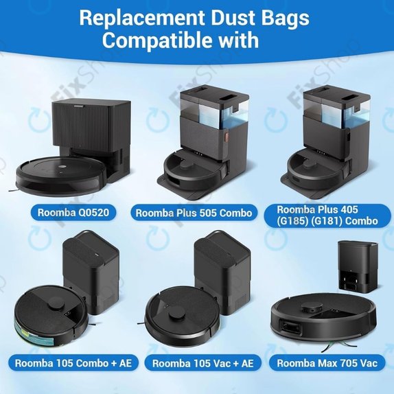 Sac à poussière, 4 pièces pour iRobot Roomba Max 705, Plus 504, 505