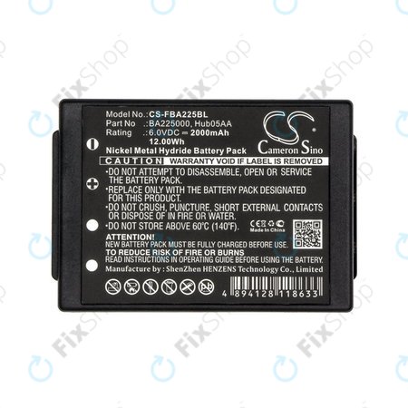 Batterie pour HBC Linus 6, Spectrum 1, 2, A, B, 2000mAh, Ni-MH, 6V, BA225000, HQ