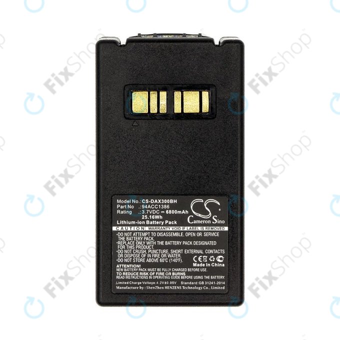 Batterie pour Datalogic Falcon X4, X3, 6800mAh, Li-Ion, 3.7V, 94ACC1386, HQ