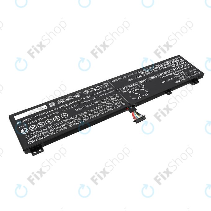 Batterie pour Lenovo Legion 5 15ARH7H, 82RD0002SB, 5100mAh, Li-Pol, 15.44V, L21C4PC1, HQ