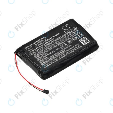 Batterie pour Garmin Zumo 340LM, 350LM, 390LM, 1800mAh, Li-Pol, 3.7V, 361-00059-00, HQ