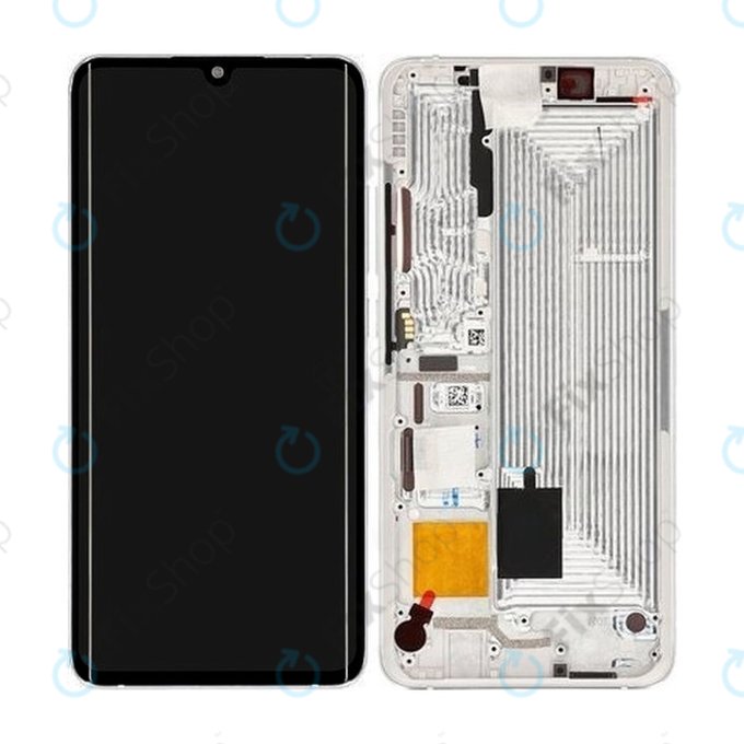 Xiaomi Mi Note 10, Mi Note 10 Pro - Écran LCD + Écran Tactile + Cadre (Blanc Glacier) - 56000200F400 Genuine Service Pack