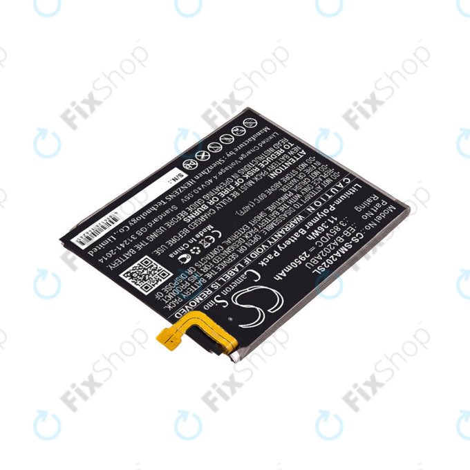 Batterie pour Samsung A10e, A20e A202F, 2950mAh, Li-Pol, 3.85 V, EB-BA202ABU, HQ