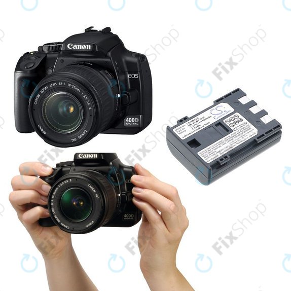 Batterie pour Canon EOS 350D, 400D, PowerShot S30, S60, S80, 600mAh, Li-Ion, 7.4V, NB-2LH, HQ