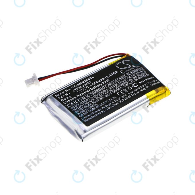 Batterie pour Sena SMH-10s, SMH-20s, 650mAh, Li-Pol, 3.7V, YP802542P, HQ