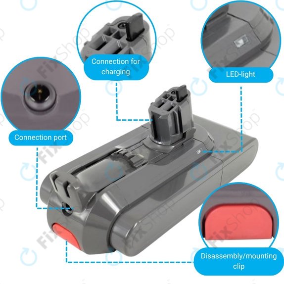 Dyson V11, V15, V15s, Outsize - Batterie SV15, SV18, 970938-01 Li-Ion 25.2V 3600mAh