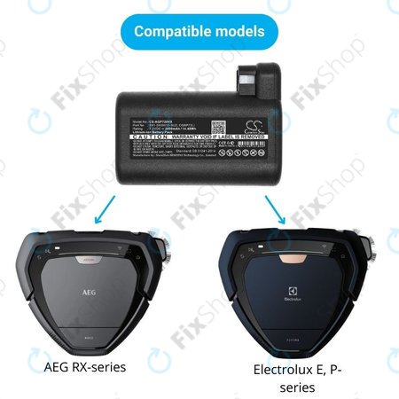 AEG série RX, Electrolux E, série P - Batterie S91-0400410-SU2, OSBP72LI, OSBP72LI25 2000mAh HQ