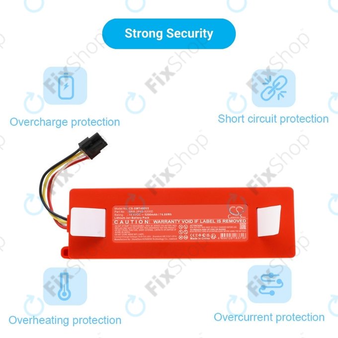 Xiaomi Roborock E-series, Q-series, S-series - Batterie BRR-2P4S-5200 Li-Ion 14.4V 5200mAh HQ