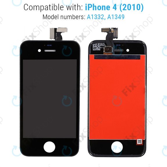 Écran pour iPhone 4, Black, Tactile avec cadre
