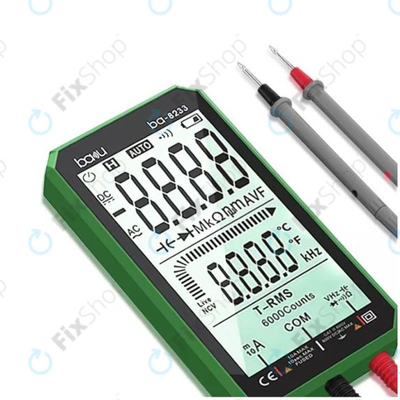 Baku BA-8233 - Écran tactile du multimètre numérique professionnel