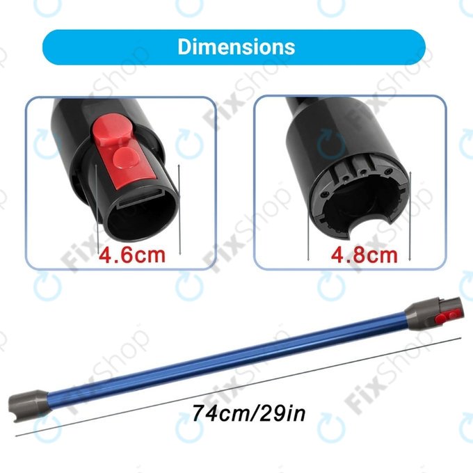 Dyson V12 - Tube d'aspiration (Bleu)