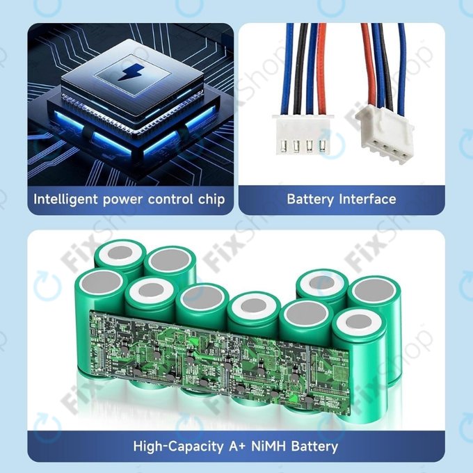 iRobot Roomba Combo-series, Ecovacs Deebot-series - Batterie 4720110, DM88 Ni-MH 12.0V 3000mAh HQ