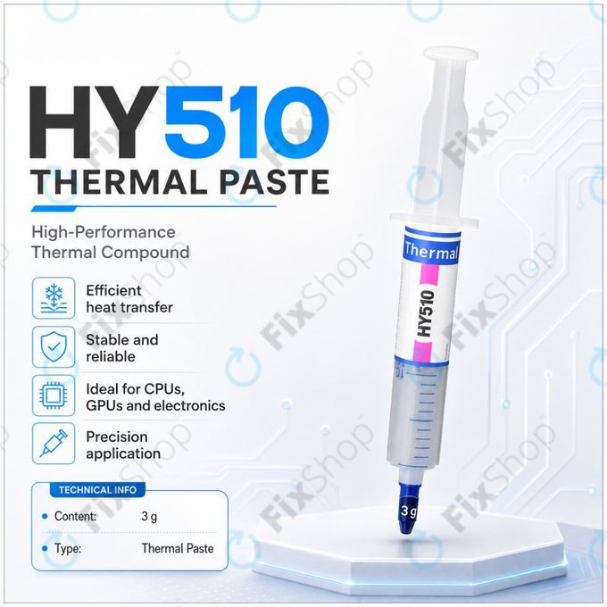 Pâte thermique Halnziye HY510, 30g