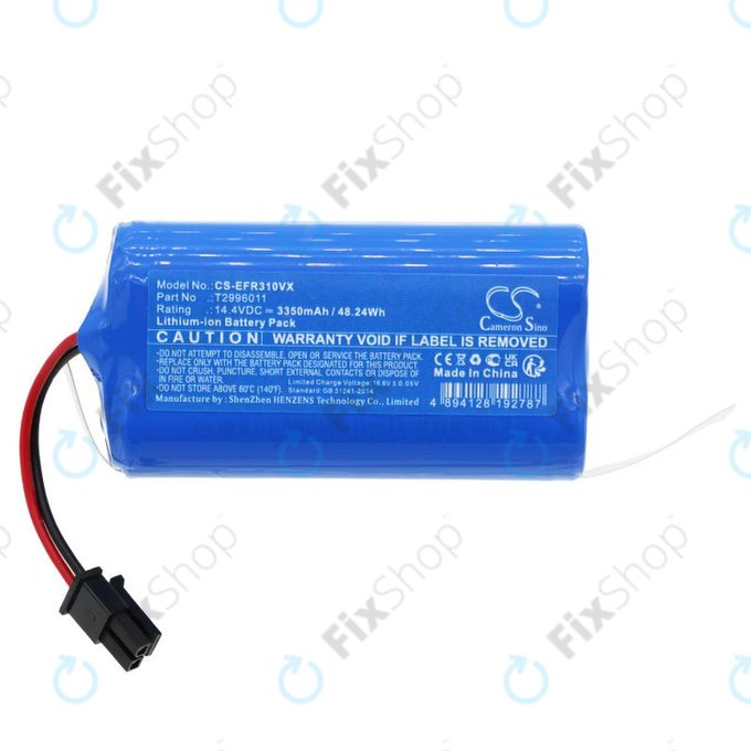 Batterie pour Eufy RoboVac L30 Hybrid+, Concept VR2110, 3350mAh, Li-Ion, 14.4V, T2996011, HQ