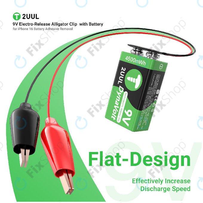 Pince crocodile avec déclenchement électrique 9V, 2UUL BT04