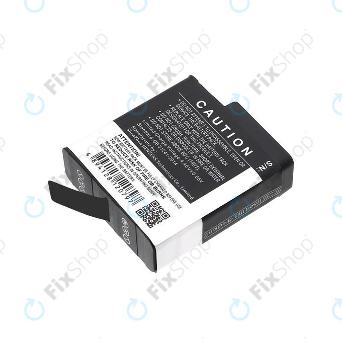 Batterie pour Gopro Hero 8, Hero 6, 1250mAh, Li-Ion, 3.85V, AHDBT-501, HQ