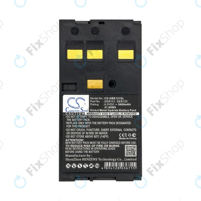 Batterie pour Leica 400, 3600mAh, Ni-MH, 6V, GEB121, HQ