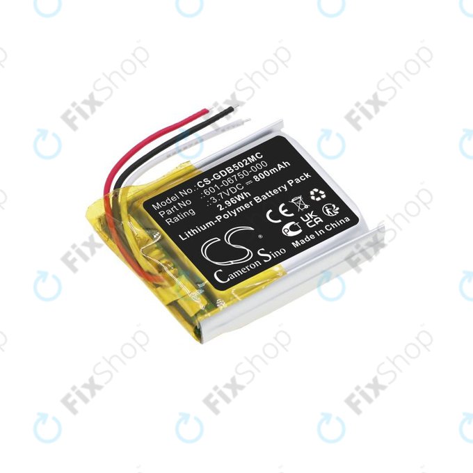 Batterie pour GoPro Hero 4 Session, Hero 5 Session, 800mAh, Li-Pol, 3.7V, 601-06750-000, HQ