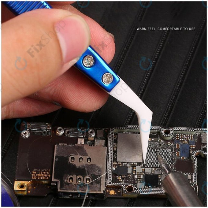 Mechanic CF-17 - Pince à épiler de précision en céramique résistante à la chaleur, pointe incurvée