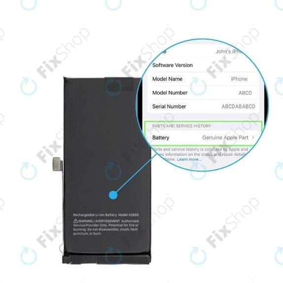 Baterije pour iPhone 13 Mini | 661-22374 | 2406mAh | Genuine Apple