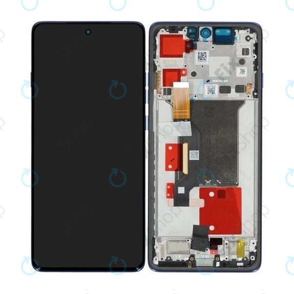 Motorola Edge 60 Pro - Écran LCD + Écran tactile + Cadre (Dazzling Blue) - 5D68C30046 Genuine Service Pack