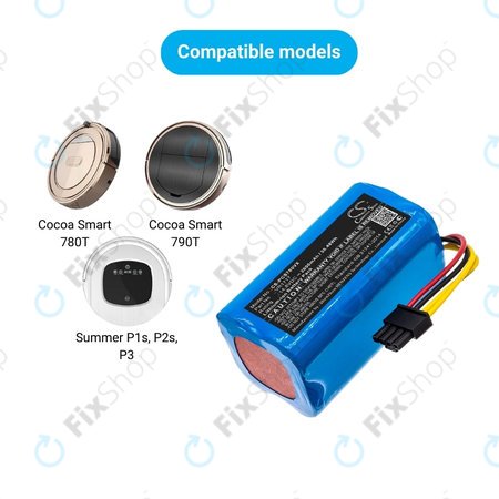 Proscenic Cocoa Smart 780T, 790T, Summer P1s, P2s - Batterie VR1717 Li-Ion 14.8V 2600mAh HQ