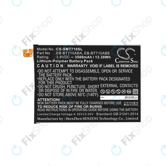 Batterie pour Samsung Galaxy Tab S2 8.0, 3500mAh, Li-Pol, 3.8V, EB-BT710ABA, HQ