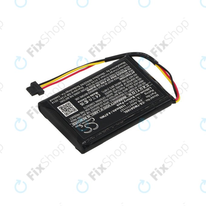 Batterie pour TomTom Go 610, 1100mAh, Li-Ion, 3.7V, LAHA1111107, HQ