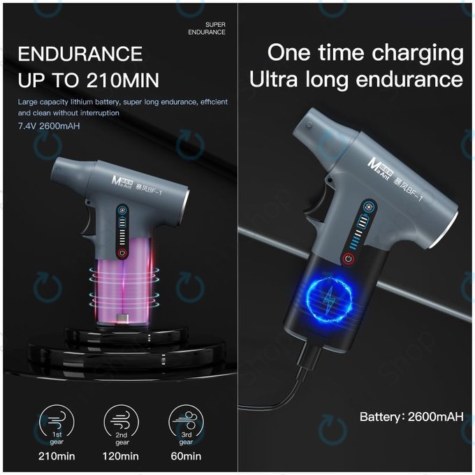 MaAnt BF-1 - Ventilateur à turbine multifonctionnel d'aspiration et de soufflage