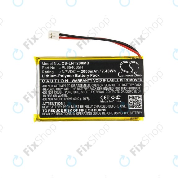 Batterie pour Luvion Prestige Touch 2, 2000mAh, Li-Pol, 3.7V, PL654065H, HQ
