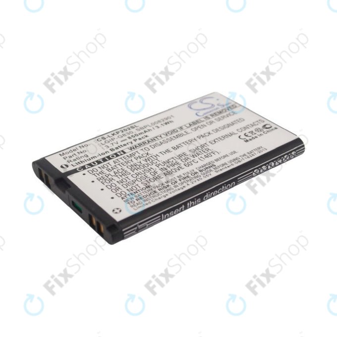 Batterie pour LG KG120, 850mAh, Li-Ion, 3.7V, LGIP-G830, HQ